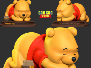 Pooh is sleeping 3D 打印模型