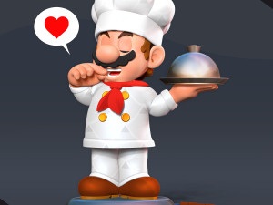 Chef Mario 3D-printmodel