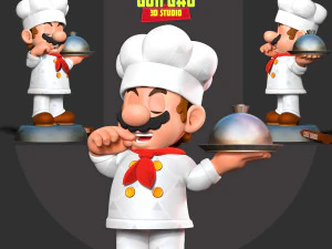 Chef Mario Modèles 3D en vedette