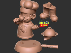 Chef Mario Model Cetak 3D