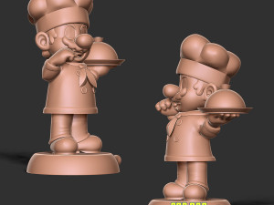 Chef Mario Model Cetak 3D