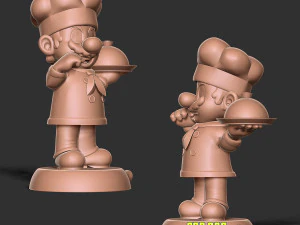 Chef Mario Modèles 3D en vedette