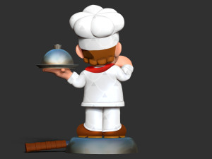 Chef Mario Model Cetak 3D