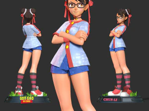 Chun-Li - Ready to fight 3D Print Model
