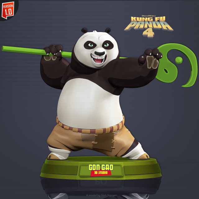Master Po - Kung Fu Panda 4 3Dプリントモデル .c4d .max .obj .3ds .fbx .stl .blend 