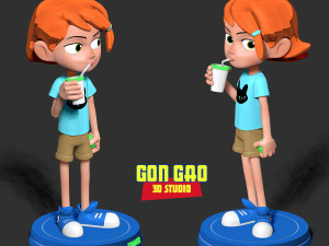 Kid Gwen Tennyson Fanart 3D Print Model