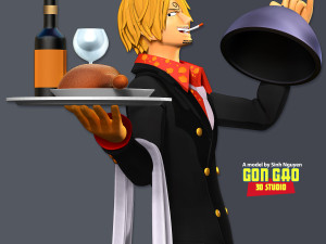 Sanji - One Piece Fanart 3D Принт Модель