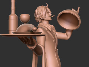 Sanji - One Piece Fanart 3D Принт Модель