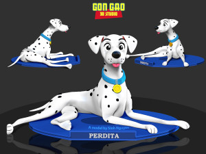 Perdita - 101 Dalmatians Fanart 3Dプリントモデル