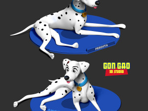Perdita - 101 Dalmatians Fanart 3Dプリントモデル