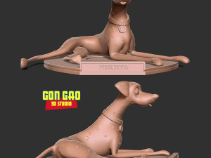 Perdita - 101 Dalmatians Fanart 3Dプリントモデル