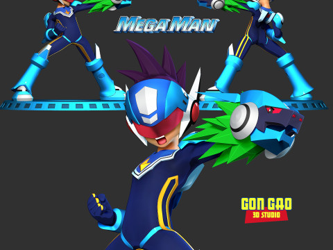 Mega Man Star Force 3D 프린트 모델