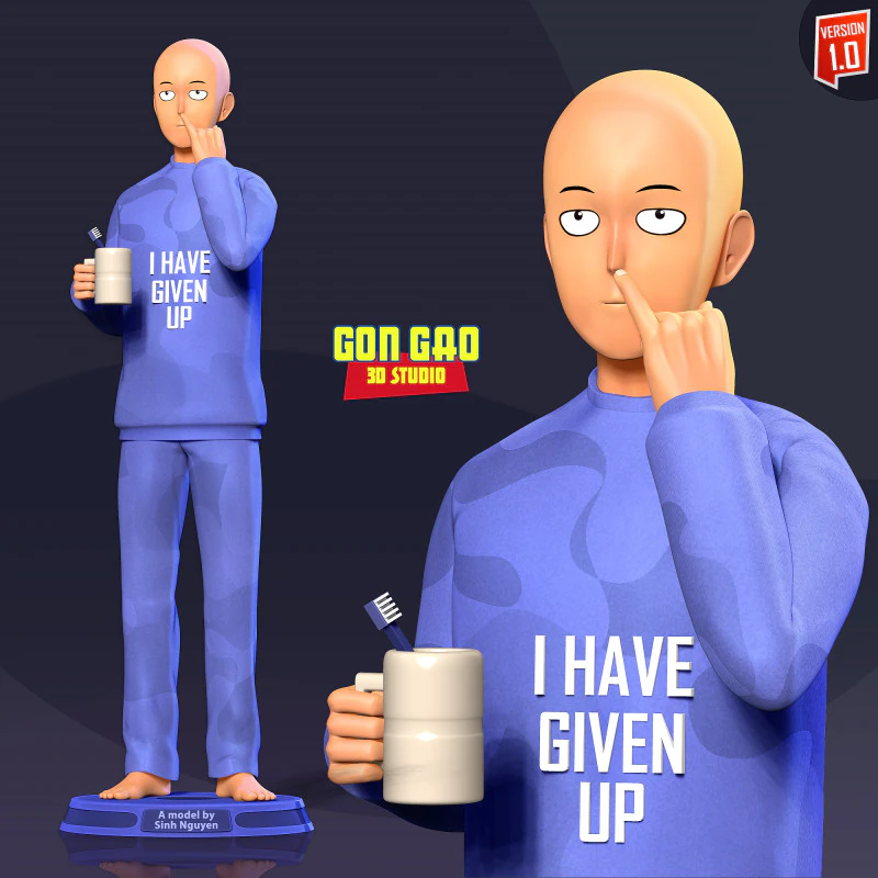 saitama antes de dormir Modelo de impresión 3D .c4d .max .obj .3ds .fbx .stl .blend 