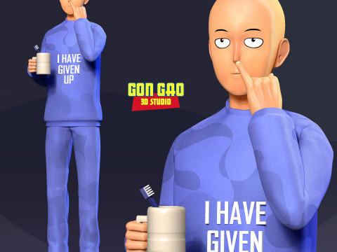 Saitama before bedtime 3D Print Model