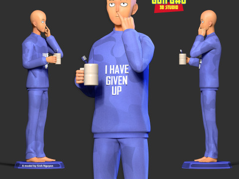 Saitama before bedtime 3D Принт Модель