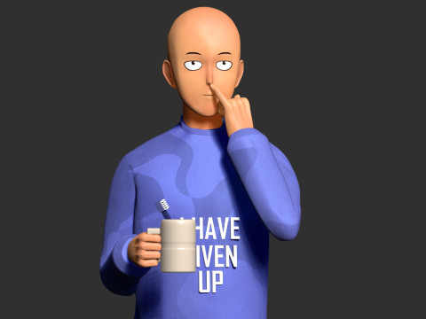 Saitama before bedtime 3D Принт Модель