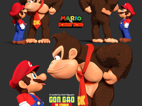 Mario vs Donkey Kong Modelo de impresión 3D