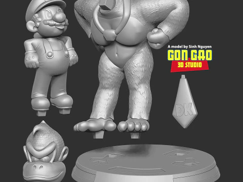Mario contro Donkey Kong Modello di stampa 3D