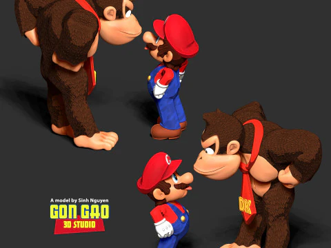 Mario contro Donkey Kong Modello di stampa 3D