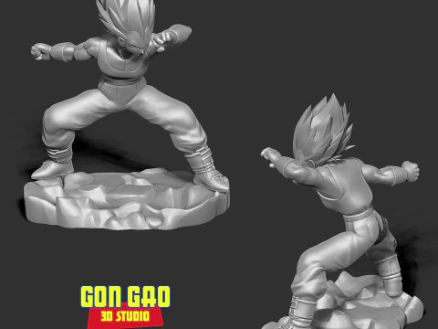 Vegeta took a defensive stance 3D Print Model