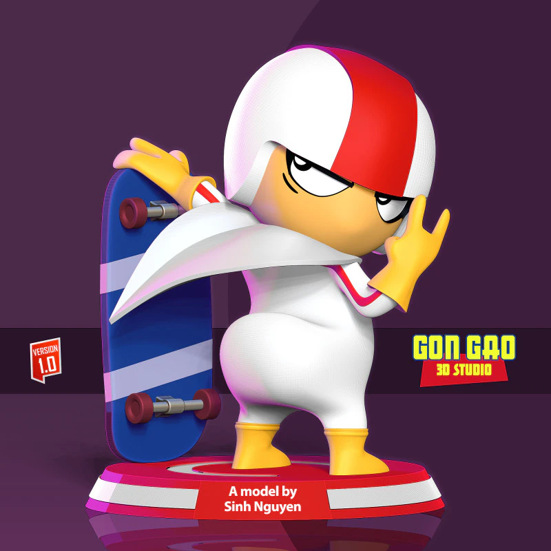 Kick Buttowski Fanart 3D Print Model .c4d .max .obj .3ds .fbx .stl .blend 