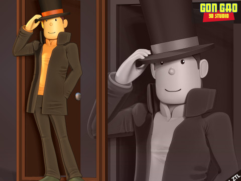 Professor Layton Modello di stampa 3D