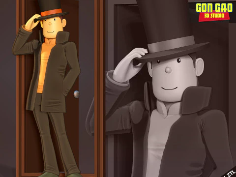 profesor layton Modelo de impresión 3D