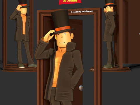 Professor Layton 3D Print Model
