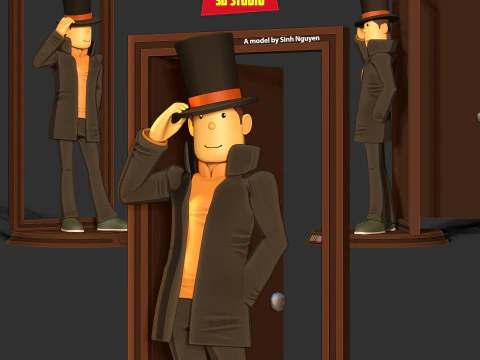 Профессор Лейтон 3D Принт Модель