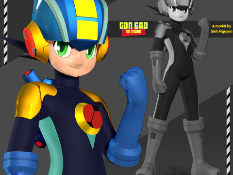 Mega Man Battle-netwerk 3D printmodel