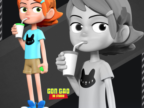 Kid Gwen Tennyson Fanart 3D प्रिंट मॉडल
