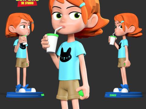Kid Gwen Tennyson Fanart 3D Print Model