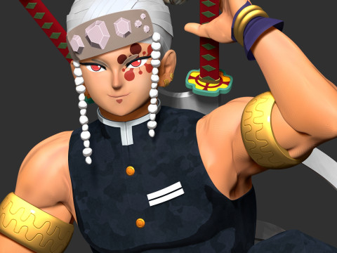 Tengen Uzui - Demon Slayer Model Cetak 3D