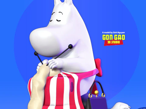 Moominmamma 3D Baskı Modeli