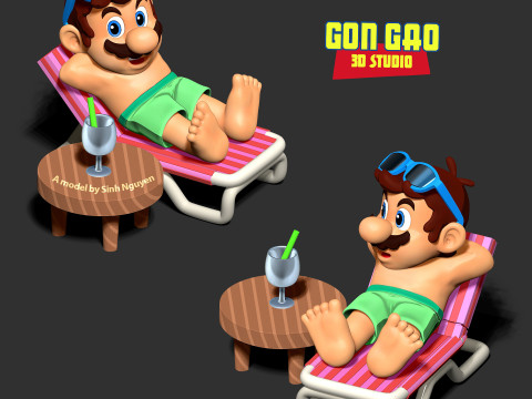 Mario on summer vacation 3D Print Model