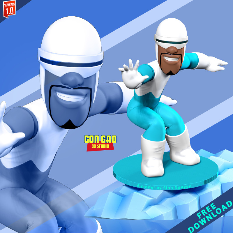 Frozone 3D Принт Модель .c4d .max .obj .3ds .fbx .stl .blend 