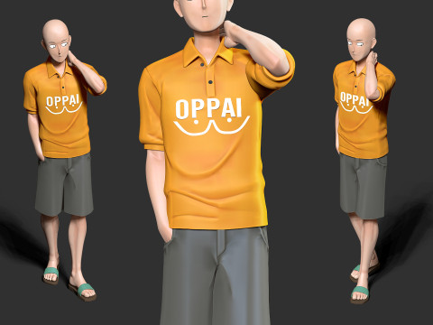 Saitama 3D Model Cetak 3D
