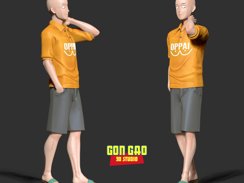 Saitama 3D Model Cetak 3D