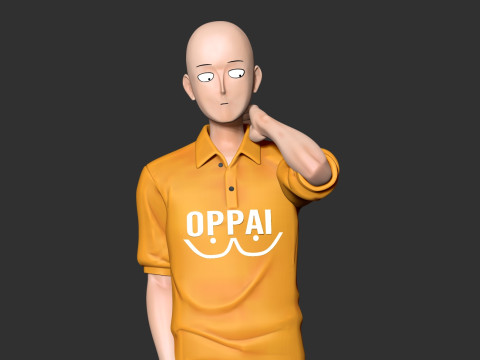 Saitama 3D Model Cetak 3D
