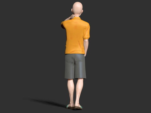 Saitama 3D Model Cetak 3D