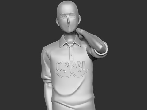 Saitama 3D Model Cetak 3D