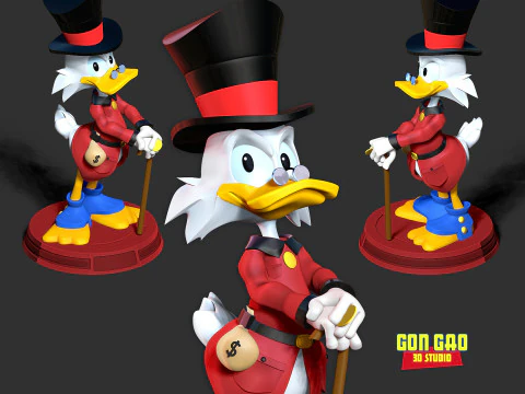 Scrooge McDuck 3D Print Model