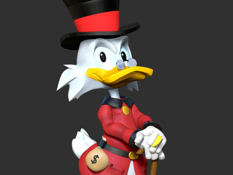 Scrooge McDuck Model Cetak 3D