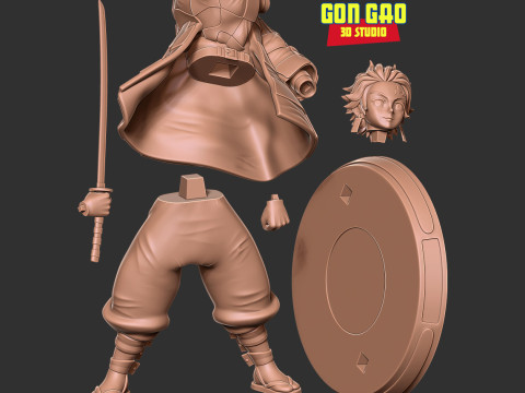 Tanjiro Kamado Modèles 3D en vedette