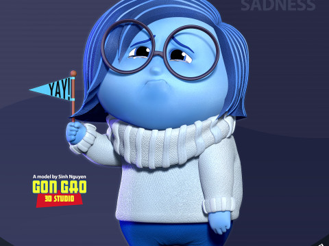 Sadness - Inside Out 2 Fanart 3D-printmodel