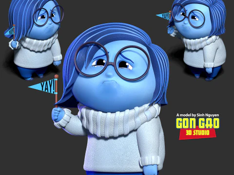 Sadness - Inside Out 2 Fanart 3D Print Model