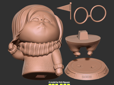 Sadness - Inside Out 2 Fanart 3D Принт Модель
