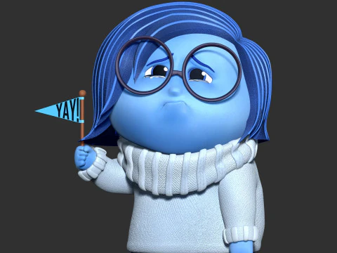 Sadness - Inside Out 2 Fanart 3D Print Model