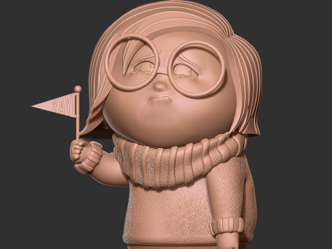 Sadness - Inside Out 2 Fanart 3D Принт Модель