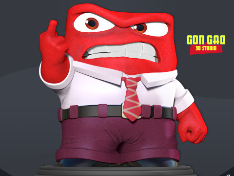 Anger - Inside Out 2 Fanart Modelo de Impressão 3D